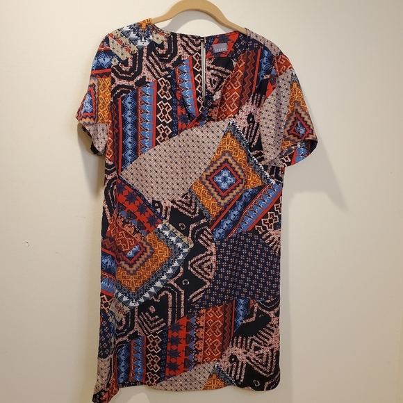 Braeve casual COLORFULL Light wei shift gerometric print short dress M - Picture 2 of 10